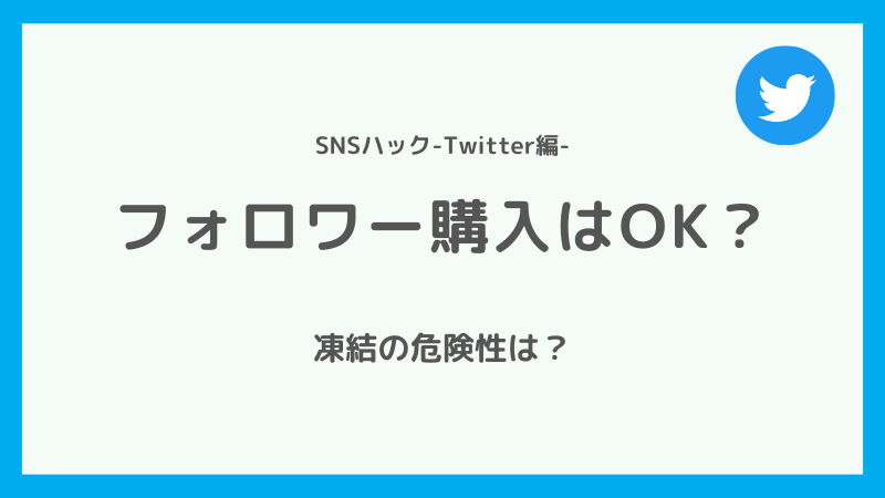 前提:フォロワーは買っても大丈夫?凍結の危険性は?